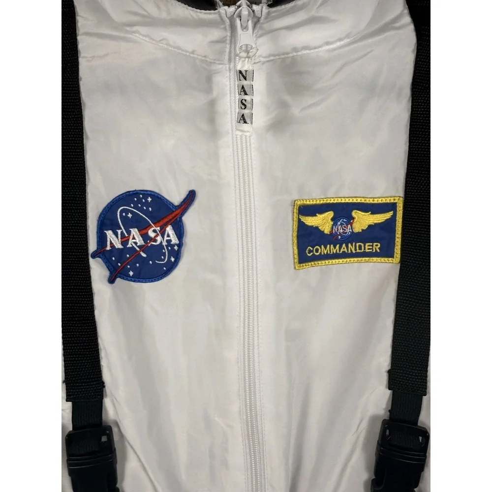 NASA Astronaut Costume Kids 8-10 Space Shuttle Commander Jumpsuit Halloween